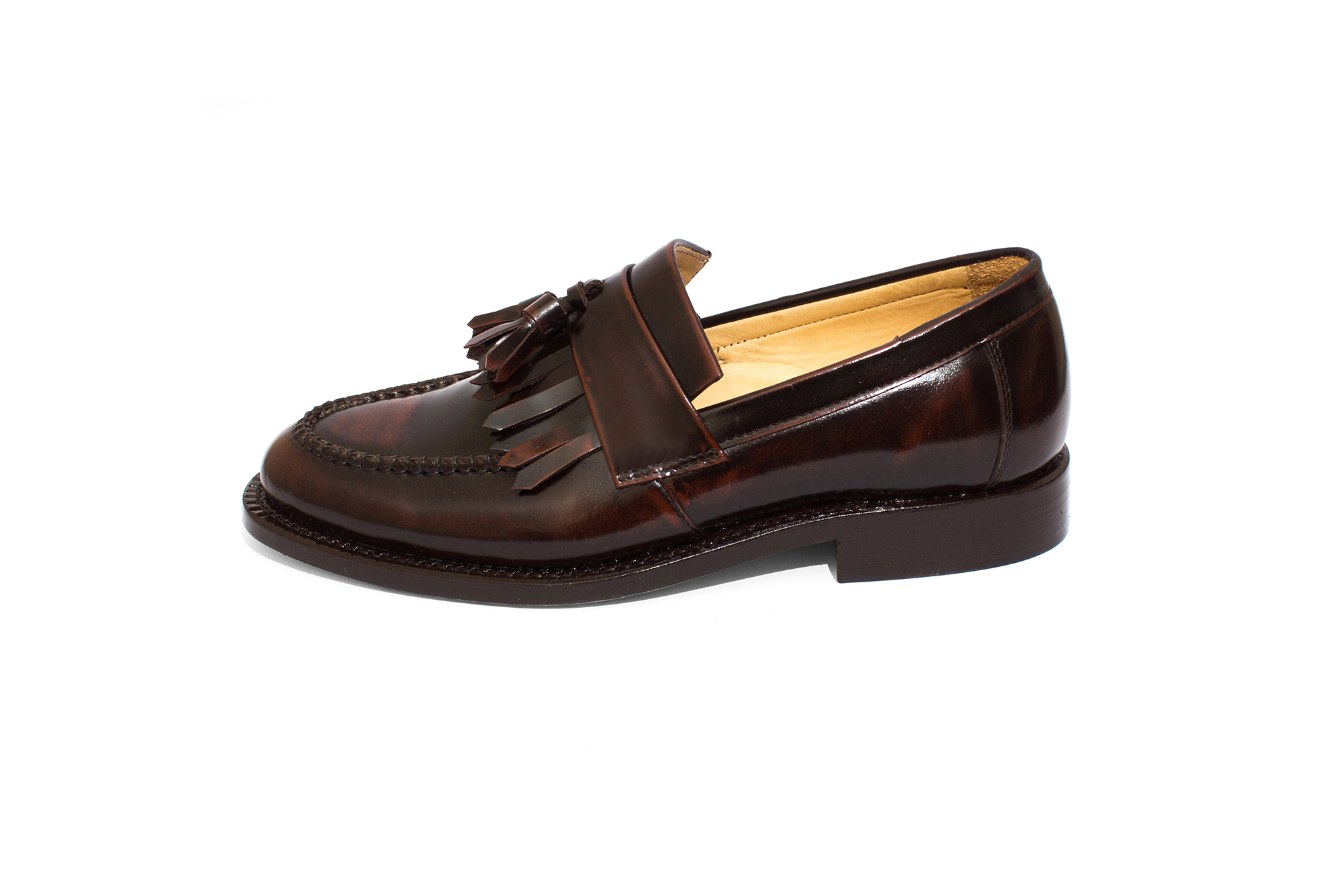 Tassel Loafers with fringes | London Brown